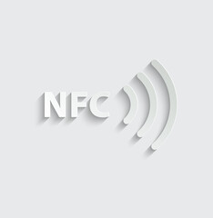 nfc icon vector wireless pay payment