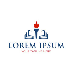 Naklejka premium Law logo designs. University and academy vector logo, icon for high school education graduates. Vector Logo Template