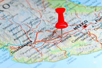 Morelia, Mexico pin on map