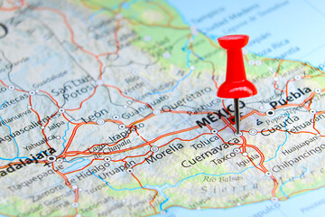 Cuernavaca, Mexico pin on map