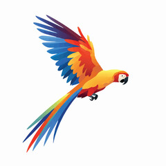 blue and yellow macaw ara ararauna - obrazy, fototapety, plakaty