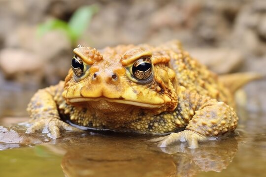 lethargic, disoriented toad indicative of toxicosis