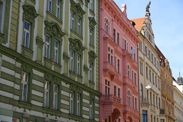 Characteristic buildings of the city of Prague