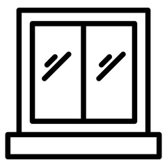 window cleaning line icon