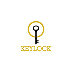 Key lock luxury real estate icon isolated on transparent background