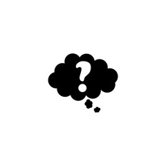 Thinking concept cloud icon isolated on transparent background