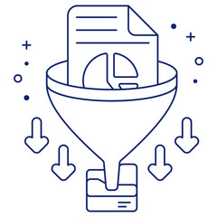 A unique design icon of data filtration 

