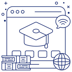A perfect design icon of education website

