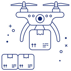 Modern design icon of drone delivery
