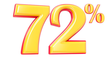 Gold Number 3D Rendering