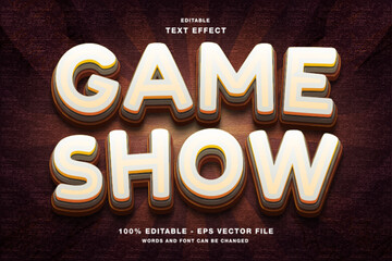 Game Show text style effect template editable - obrazy, fototapety, plakaty