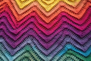 detailed photo of the texture of a crochet poncho