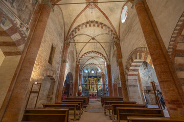 Inner of Sant'Antonio of Ranverso' s Abbey in Buttigliera Alta, province of Turin, Piedmont, Italy