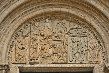 Santiago di Compostela la Facciata delle Platerías della Cattedrale di San Giacomo - Galizia -...