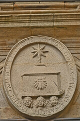 Santiago de Compostela, la conchiglia del pellegrino alla Cattedrale -  Galizia, Spagna