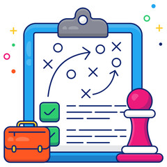 A flat design icon of stratagem

