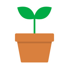 Plant pot icon. Houseplant icon. Vector.