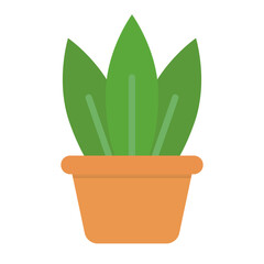 Houseplant icon. Pot and plant icon. Vector.