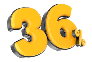 Gold Number 3D Rendering