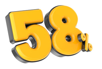 Gold Number 3D Rendering