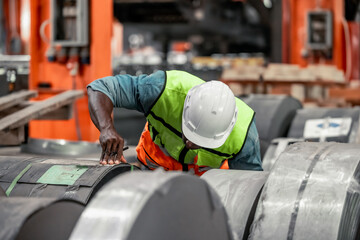 Metal sheet workers perform routine quality checking, enhancing assurance in roofing infrastructure