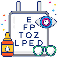 Modern design icon of eye test

