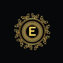 luxury golden latter logo design