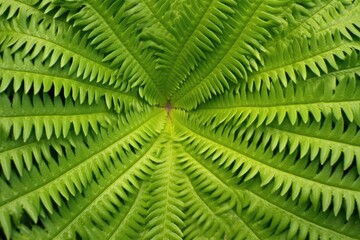 pattern of leaves in a fern frond