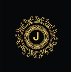 luxury golden latter logo design