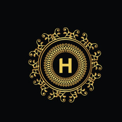 luxury golden latter logo design