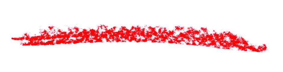 Roter Streifen gemalt mit Kreide zum Unterstreichen