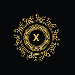 luxury golden latter logo design