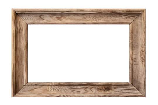 Wooden rectangular frame cut out