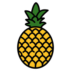 Pineapple Icon Element For Design