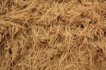 detail of loosely disarrayed hay strands