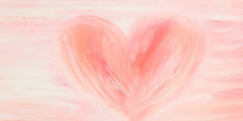 Grungy abstract red, white and pink valentines day background. Romantic pastel heart concept.