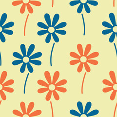 Fototapeta premium Floral botanical texture pattern . Seamless flower pattern can be used for wallpaper, pattern fills, web page background, surface textures.