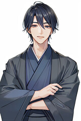 着物を着た男性