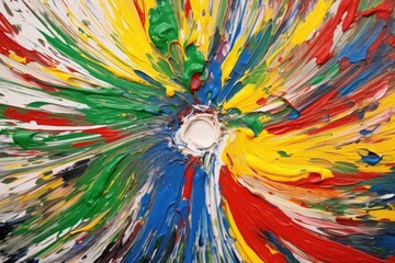 photography of circular oil paint strokes