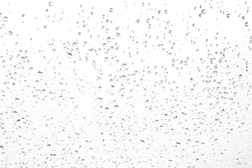 Wassertropfen Regentropfen regnerischer Nebel kleine Tröpfchen Tropfen auf transparentem durchsichtigem Hintergrund.