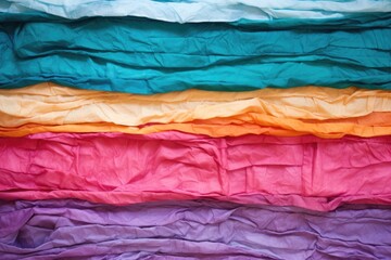 close-up of tissue paper layers