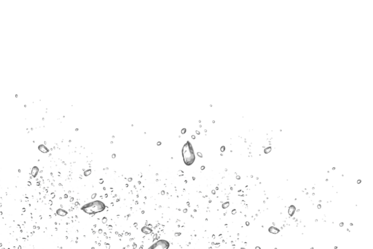 Wassertropfen Regentropfen regnerischer Nebel kleine Tröpfchen Tropfen auf transparentem durchsichtigem Hintergrund.