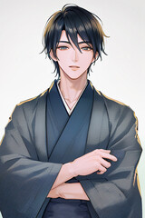 着物を着た男性