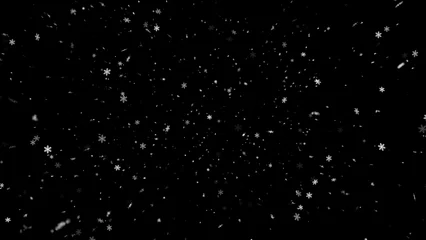 Fotobehang Realistic Snow Fall and Snowflakes Background Image, High Quality Christmas Snow and Snowflakes Background for this Holiday Seasons © kreativorks