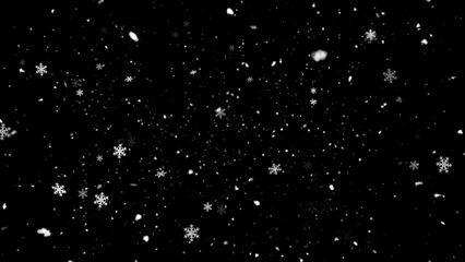 Realistic Snow Fall and Snowflakes Background Image, High Quality Christmas Snow and Snowflakes Background for this Holiday Seasons