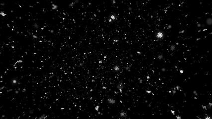 Realistic Snow Fall and Snowflakes Background Image, High Quality Christmas Snow and Snowflakes Background for this Holiday Seasons - obrazy, fototapety, plakaty