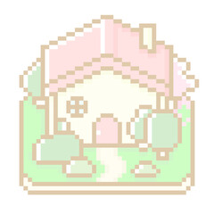 ピクセルアートな植物の多いお家⭐︎PNG