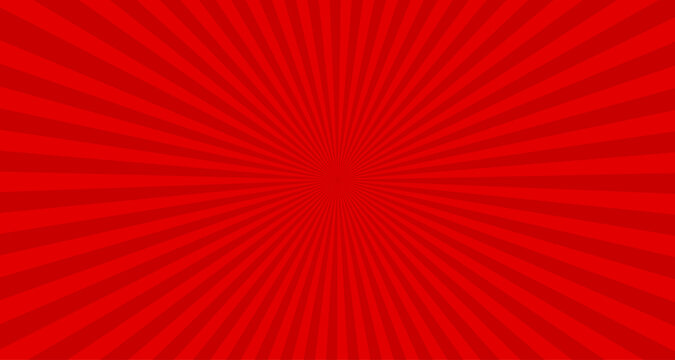 Red rays vector background illustration