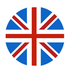 round british flag icon on white background