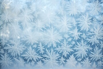 snow patterns formed on a window